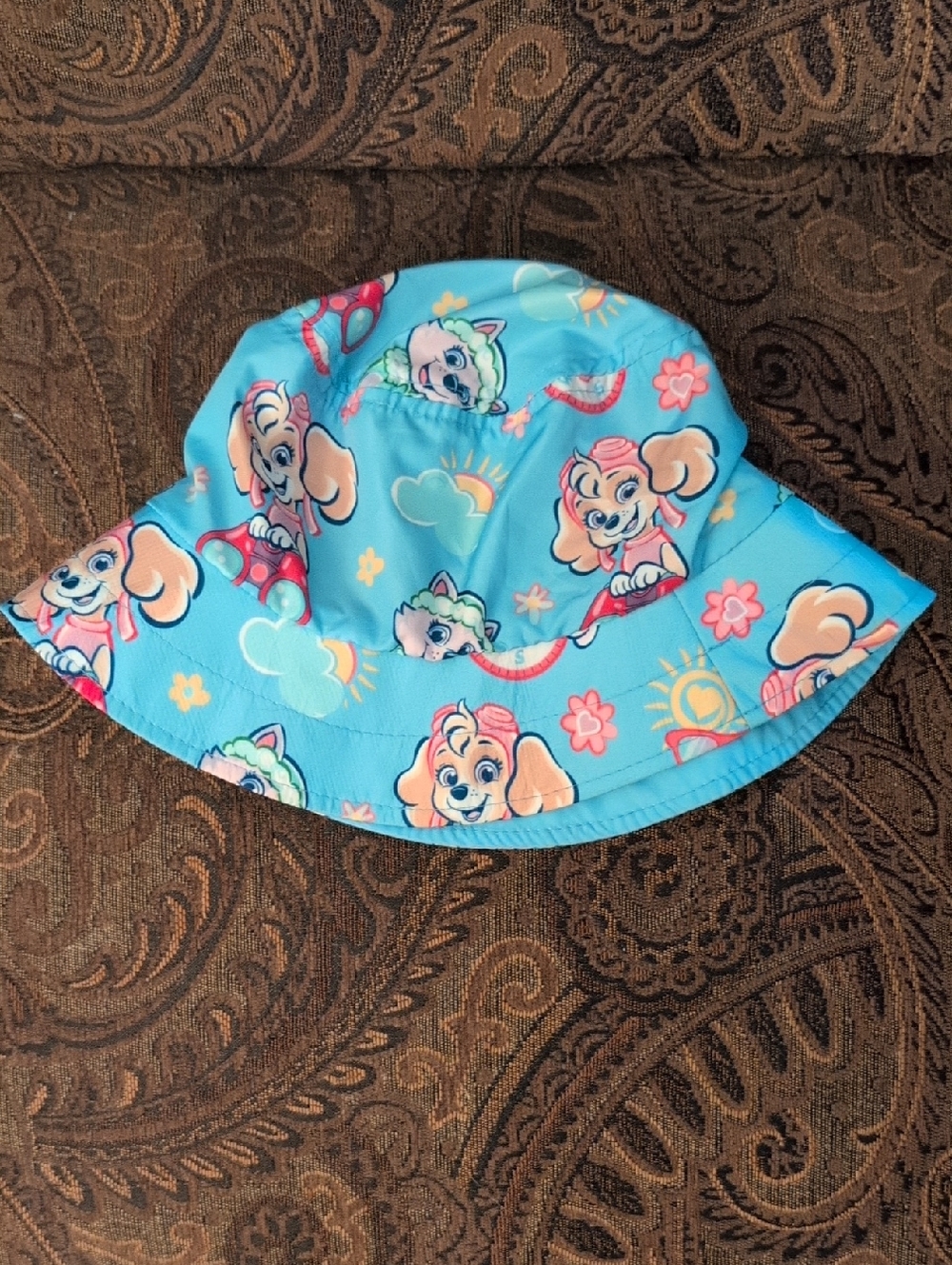 Paw Patrol Blue Bucket Hat with Pink and Yellow Accents